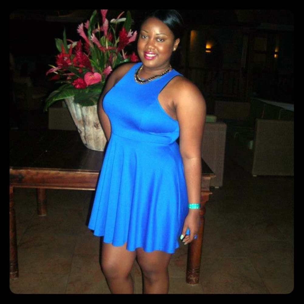 Blue LUSH Skater Dress
